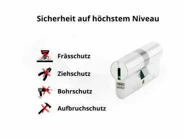 Doppelzylinder ASSA ABLOY KESO 8000 Omega² / 81.F15 Ultra